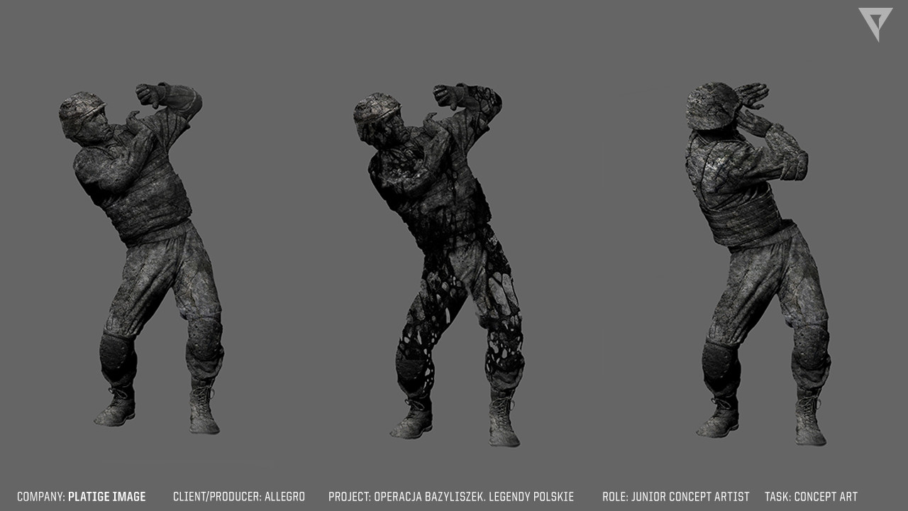 Stone figures concept. Operation Bazyliszek