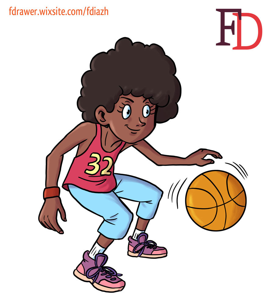 Artstation Black Girl Basketball Player Felipe Diaz