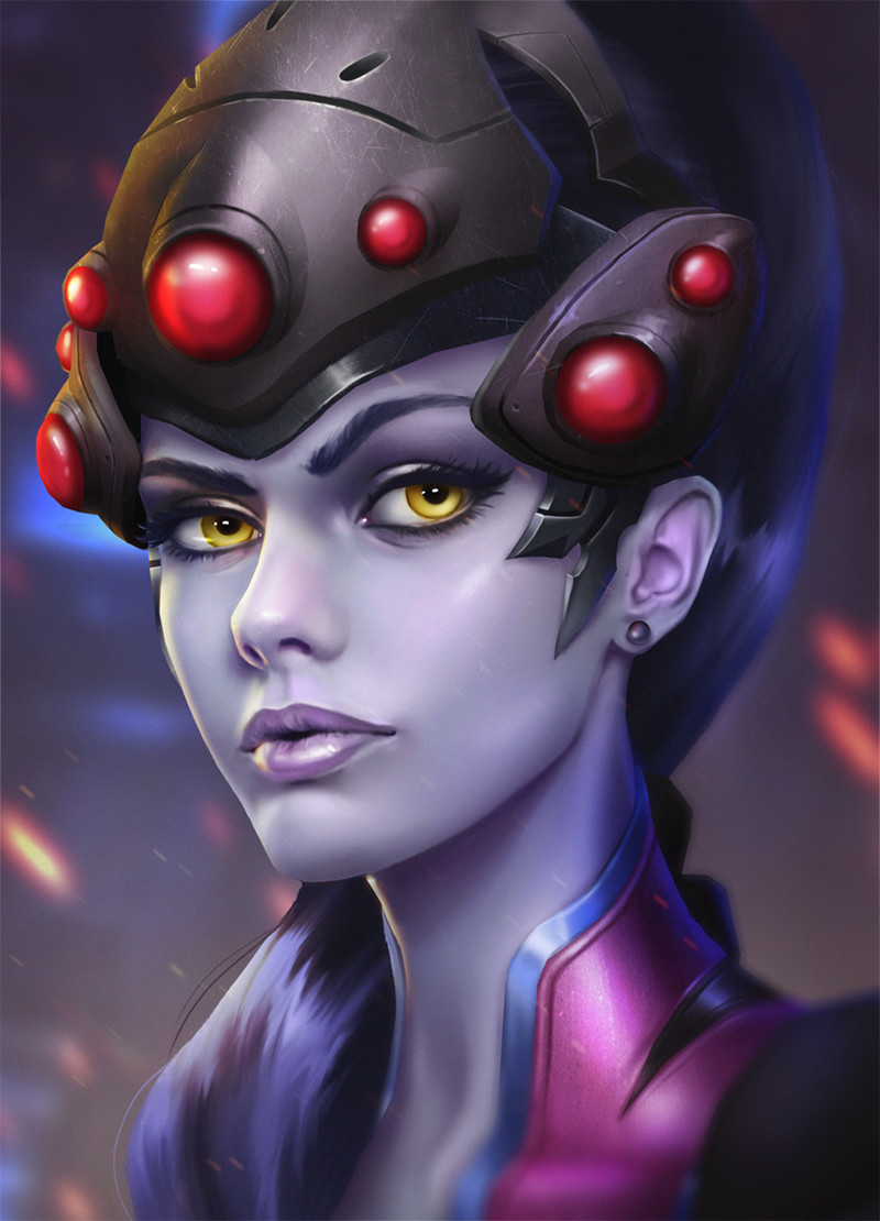 Artstation Widowmaker Portrait Michal Sowa