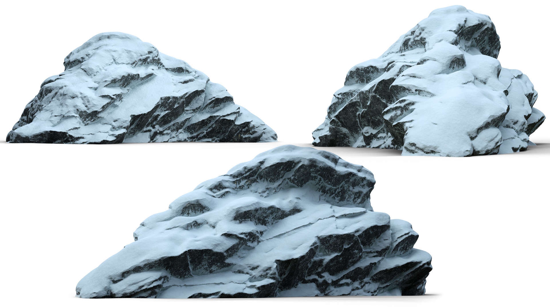 Artstation Rock Collection Vol 3 Winter Rocks Alen Vejzovic