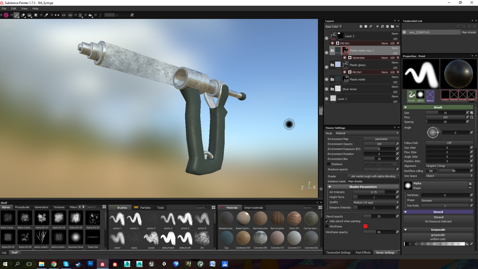 Substance painter кисть не рисует