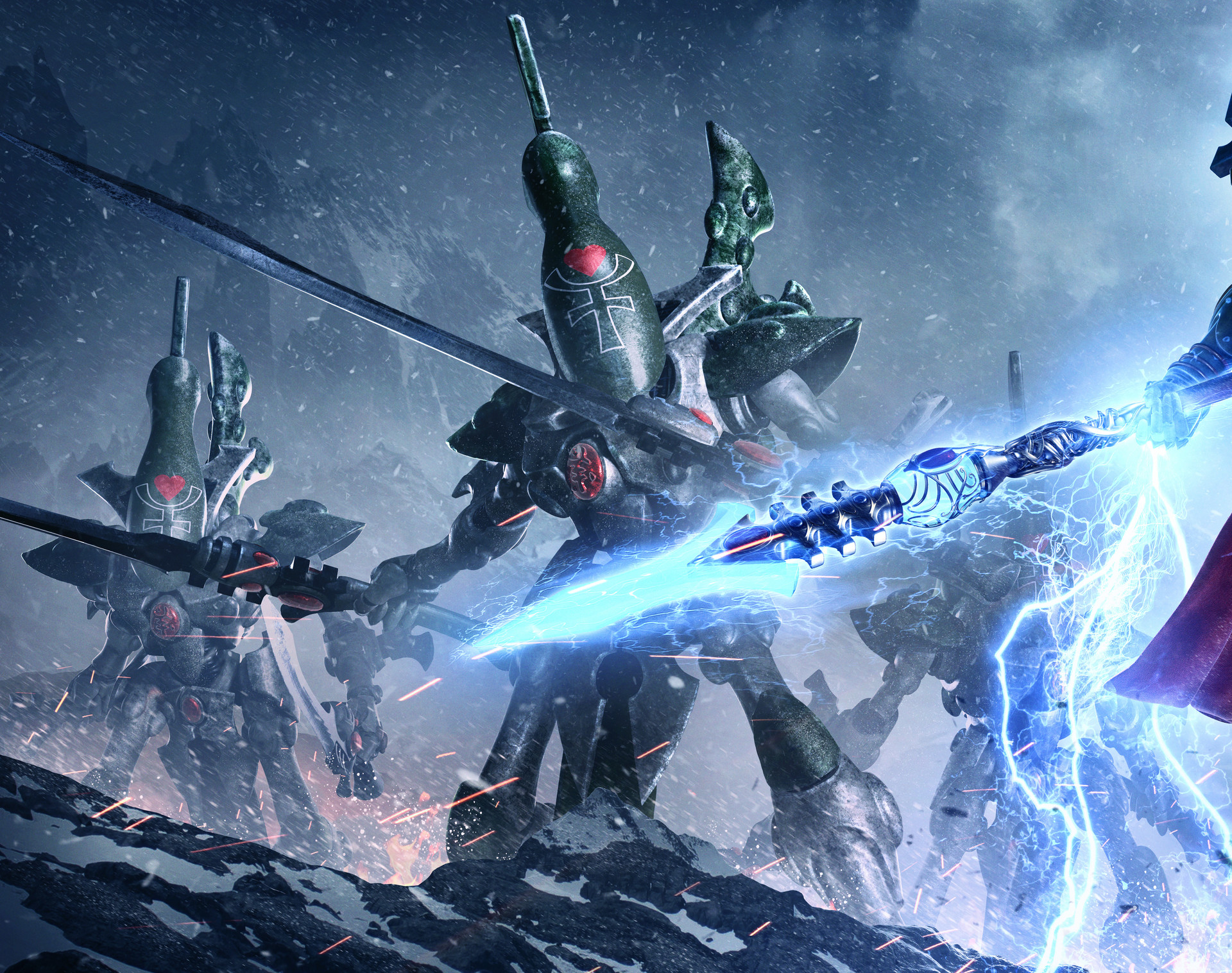 Artstation Warhammer 40k Dawn Of War 3 Eldar Key Art Petur Arnorsson
