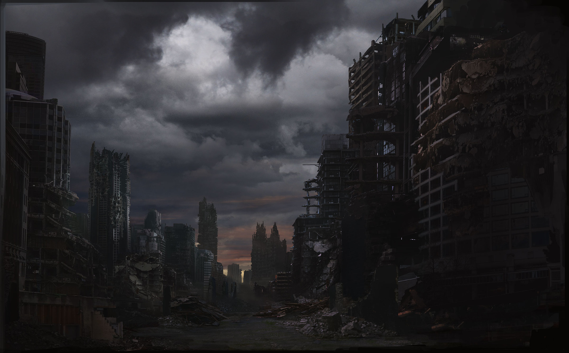Artstation Madonna Ghost Town Music Video Matte Painting David Edwards