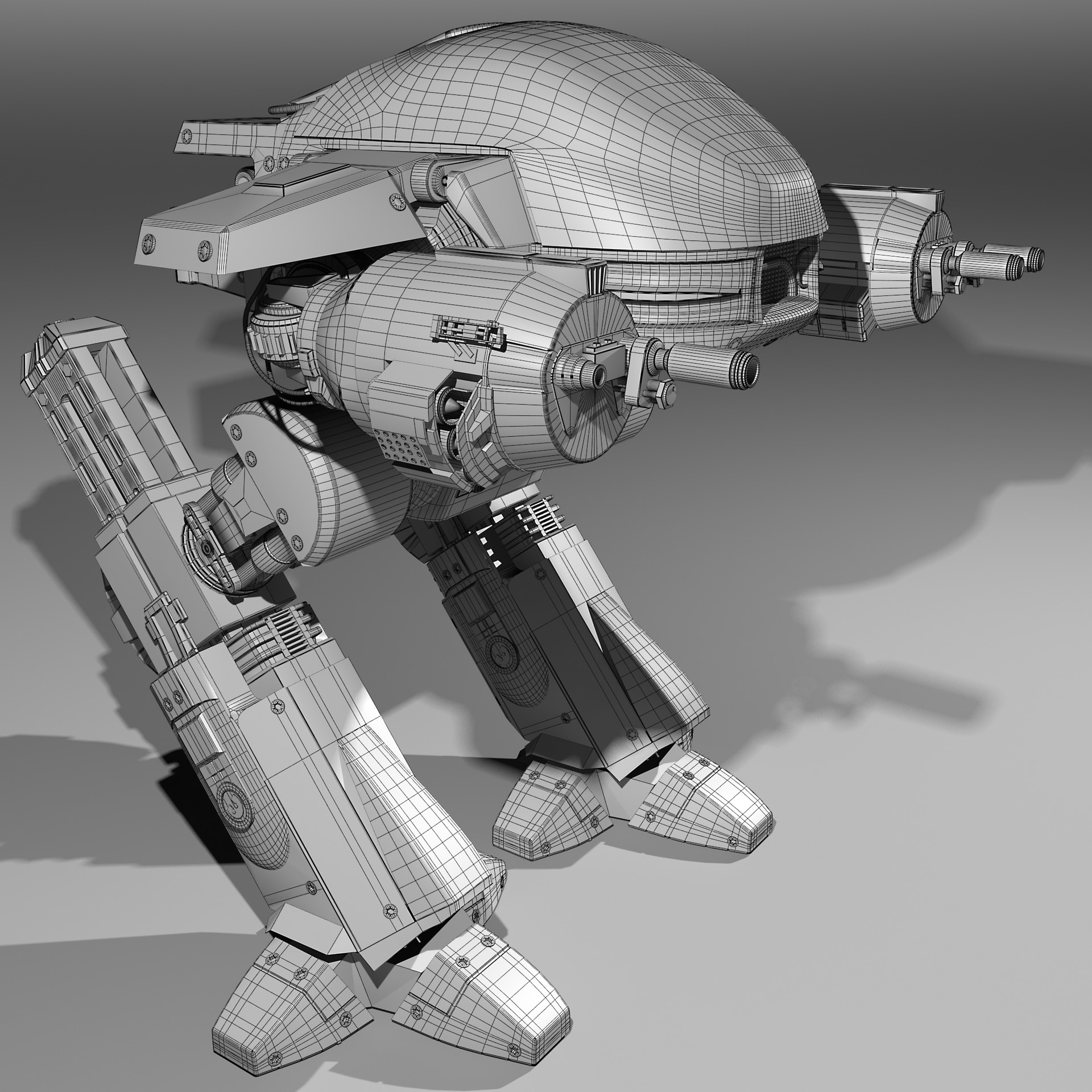 Artstation Ed 209 Modelled With 3ds Max Mark Cullum