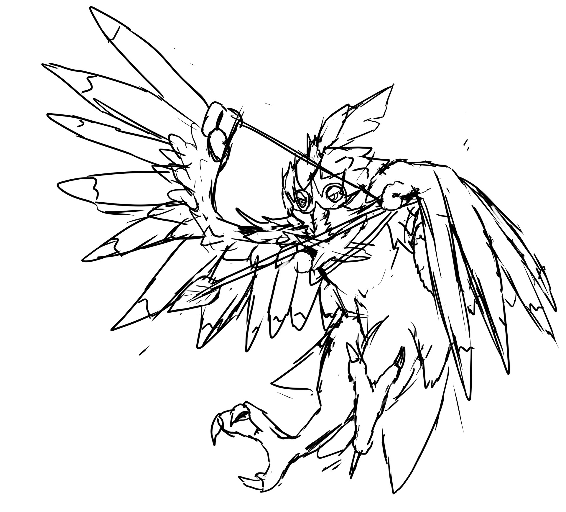 Decidueye Coloring Page Coloring Pages