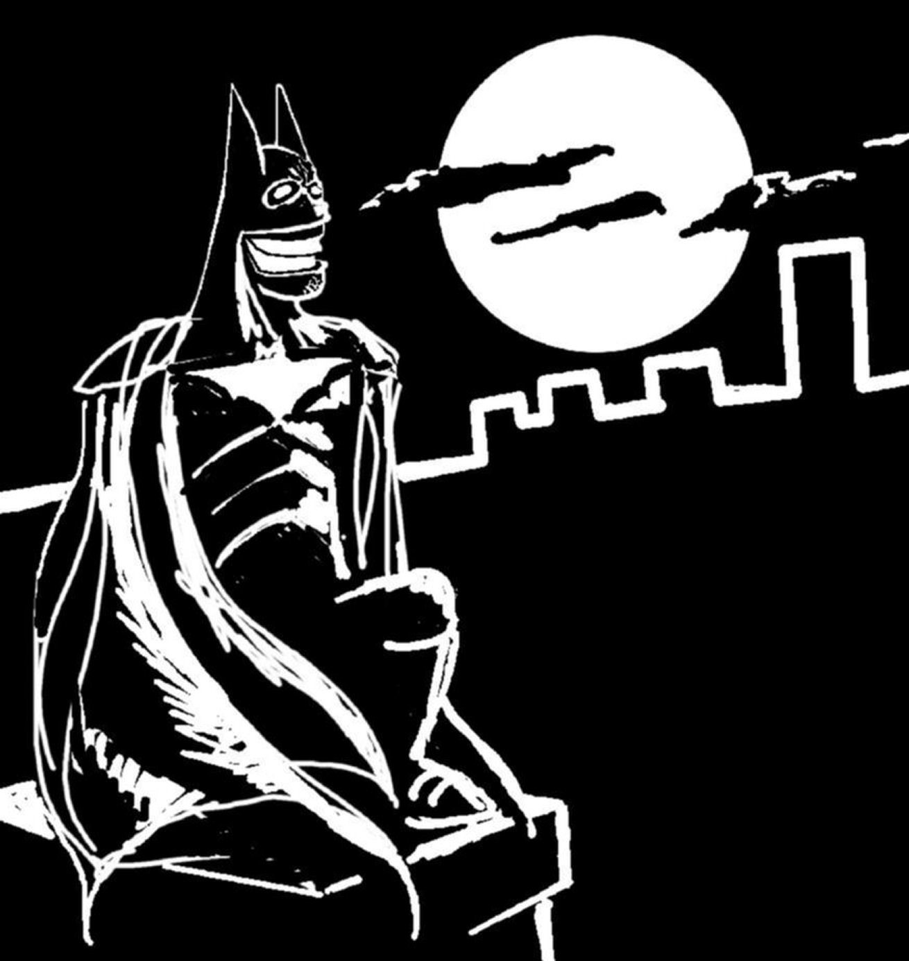 ArtStation - Batman Cartoon BlacknWhite