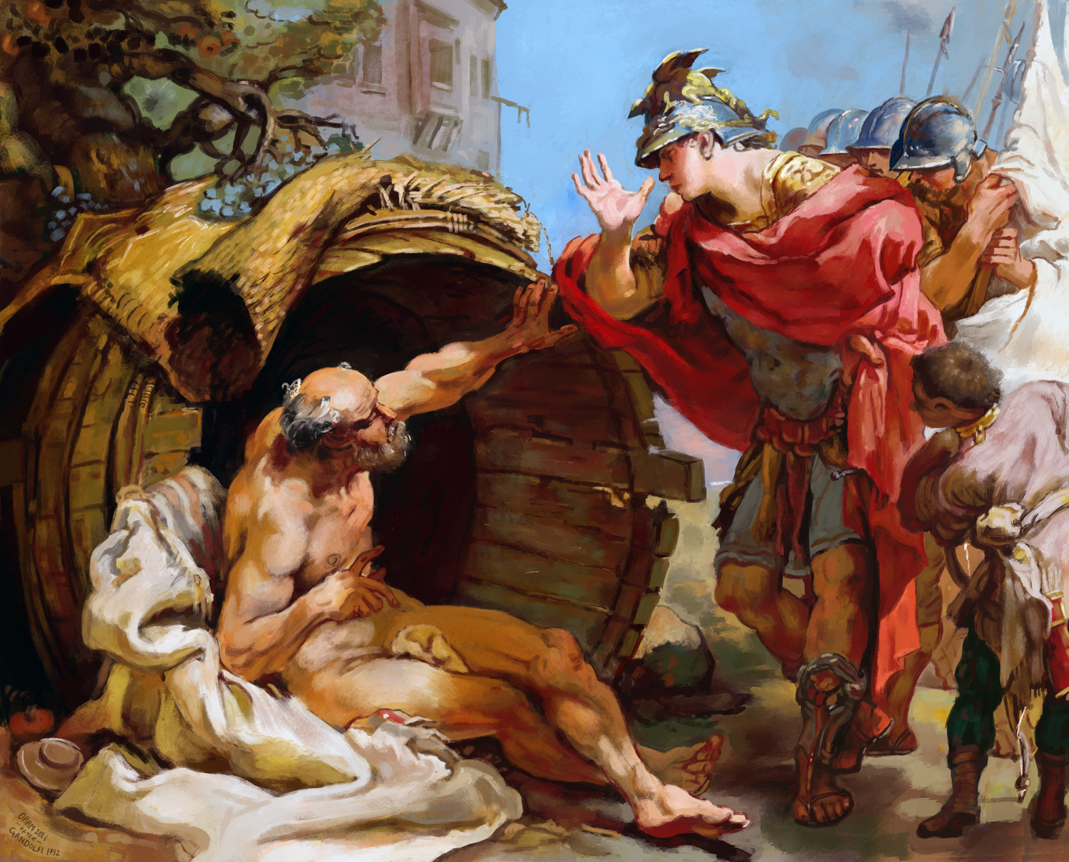 Artstation Diogenes And Alexander After Gandolfi Luke Oram