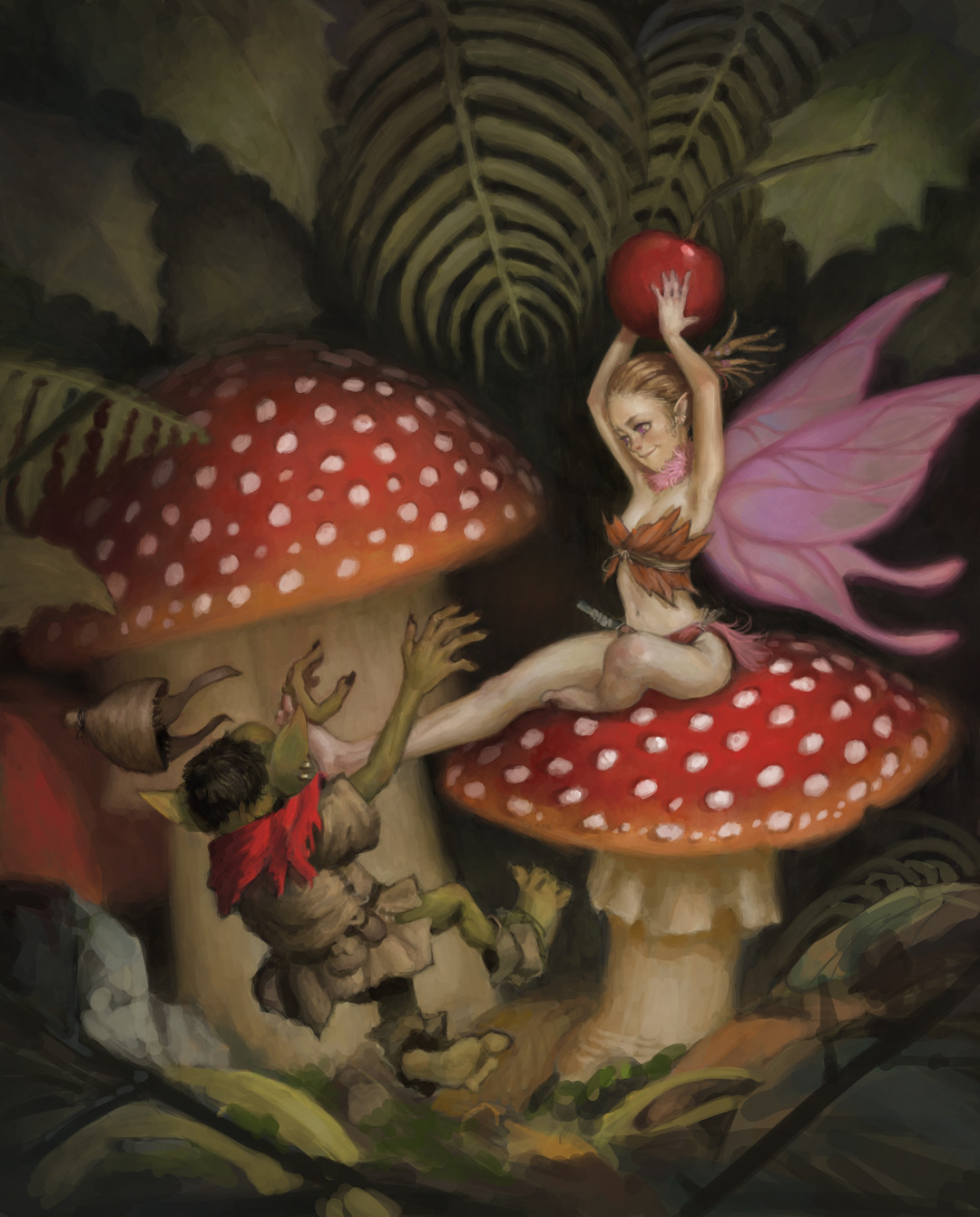 Fantasy Mushroom Fairy, 5D Diamond Painting Kits