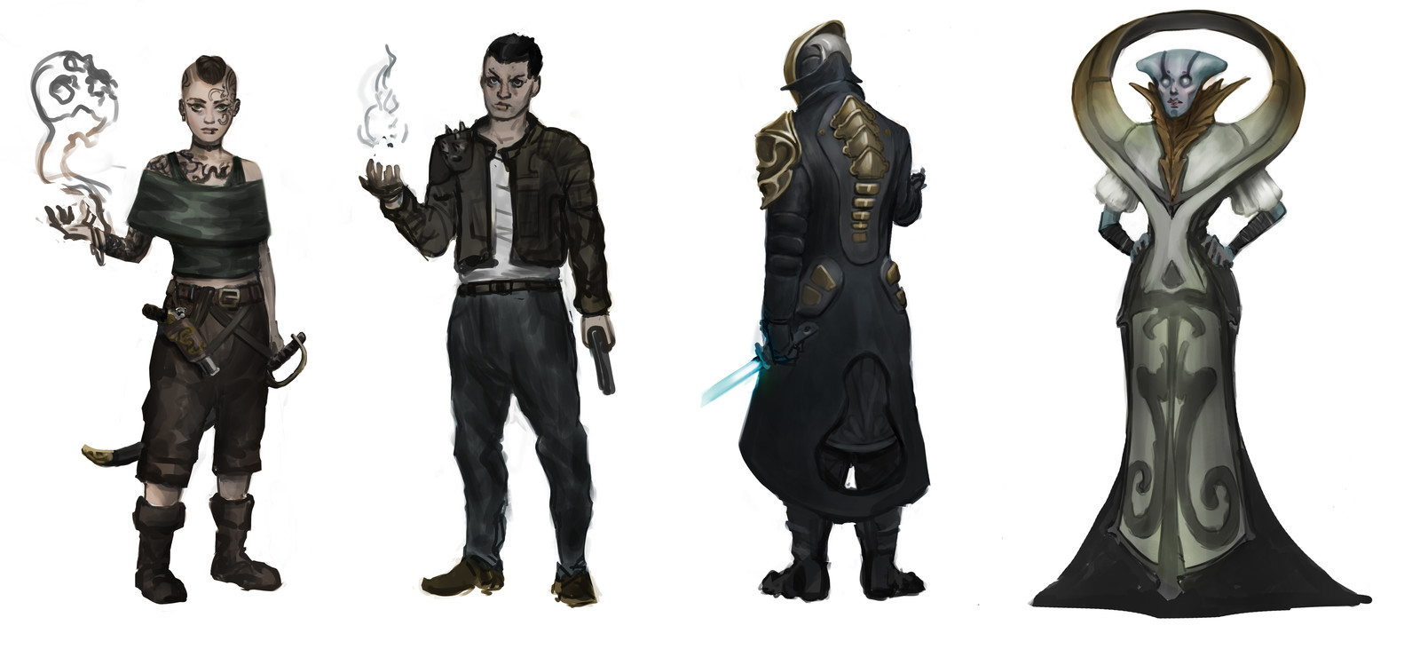 mages/wizard sketches/styleexploration from different genres