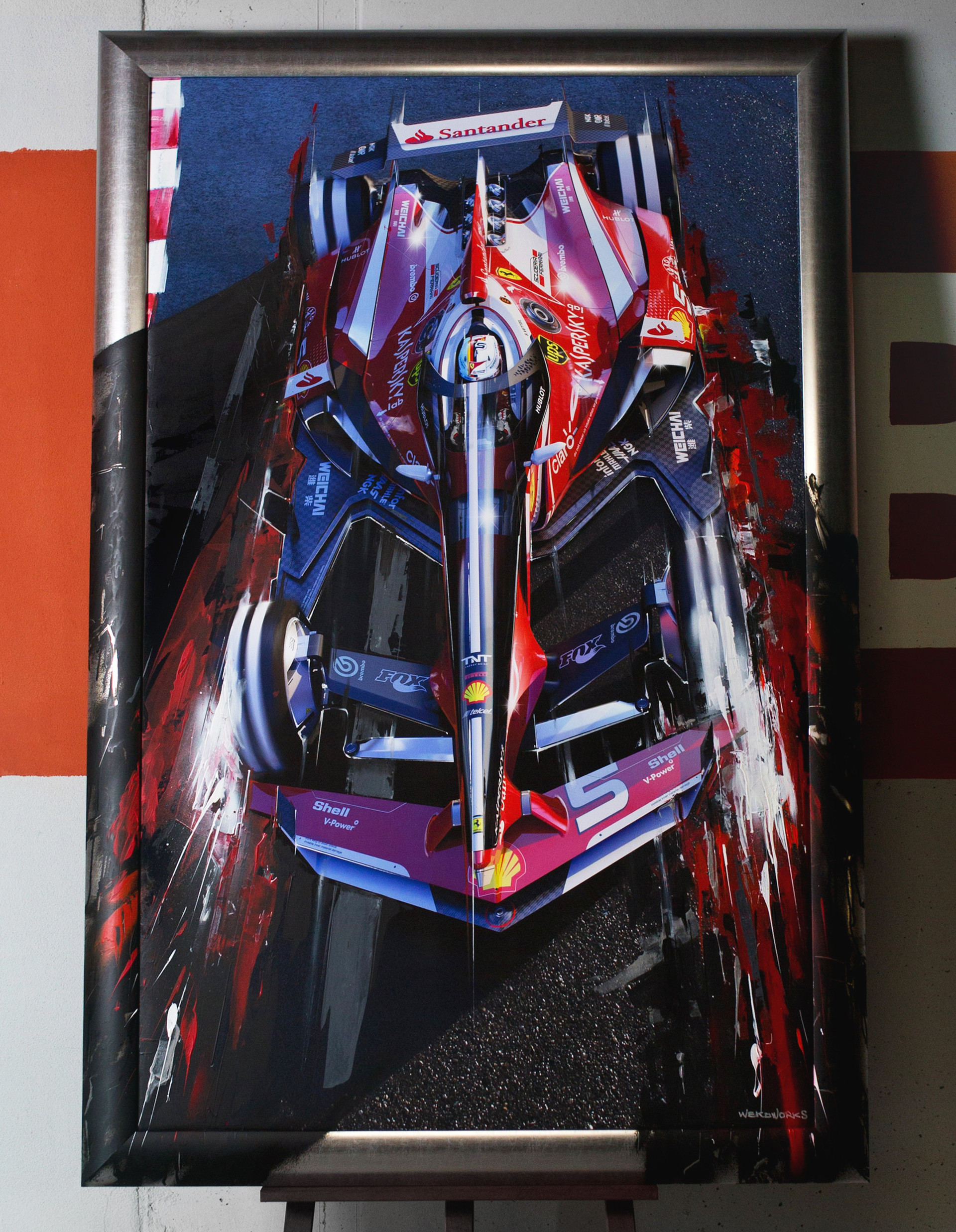 Matus Prochaczka Sebastian Vettel painting