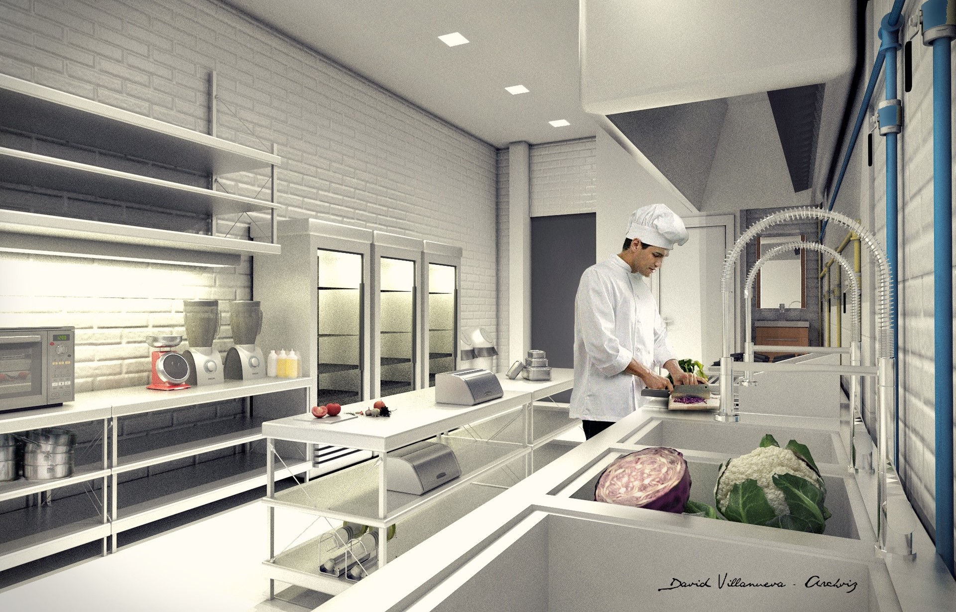 ArtStation - Industrial Kitchen // ArchViz