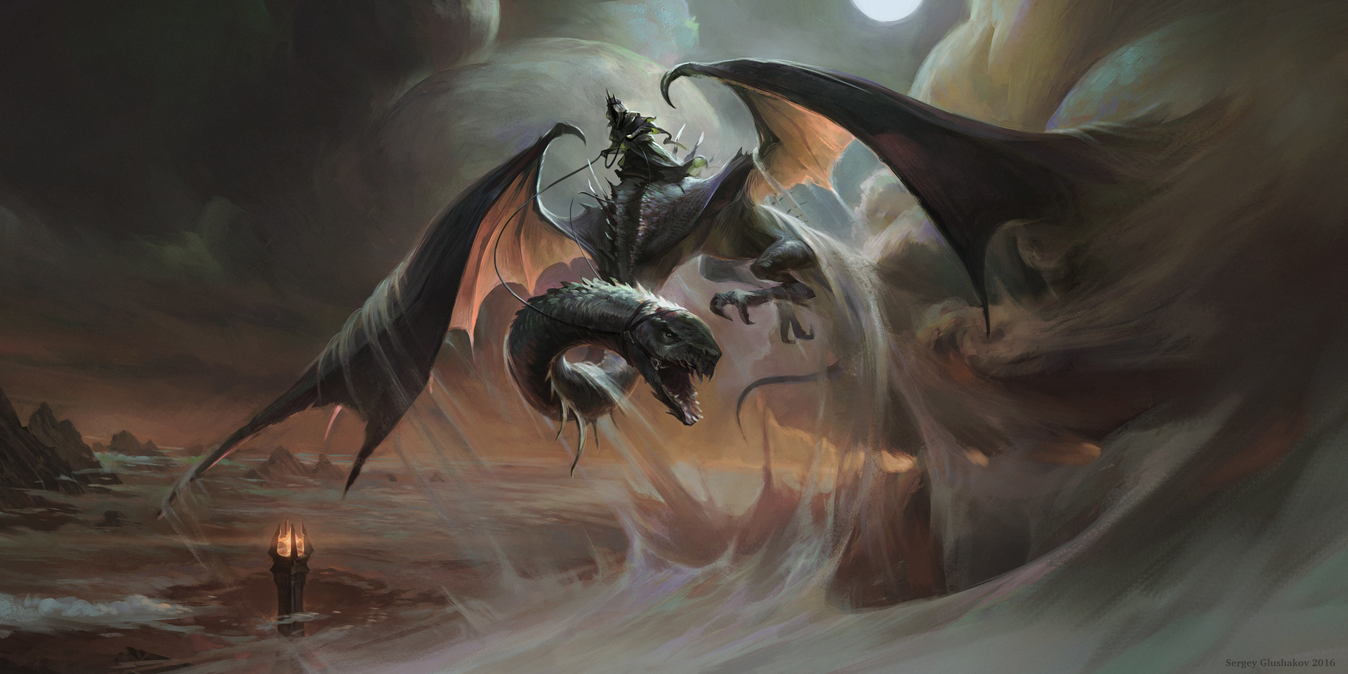 Artstation Nazgul Moon Flight Over Mordor Sergey Glushakov,Pictures Of Olaf From Frozen Two