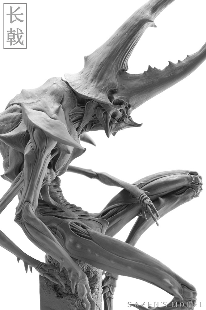 artstation 长戟大兜虫人 sazen lee