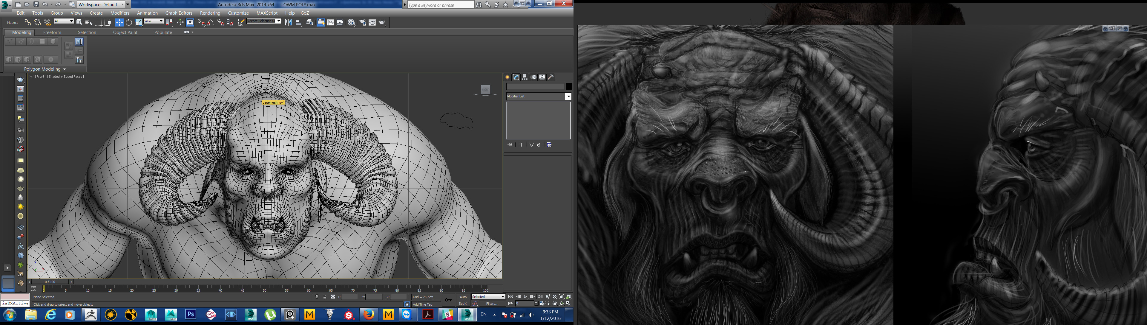 creating the  horn with Splines and  loft in 3dMax