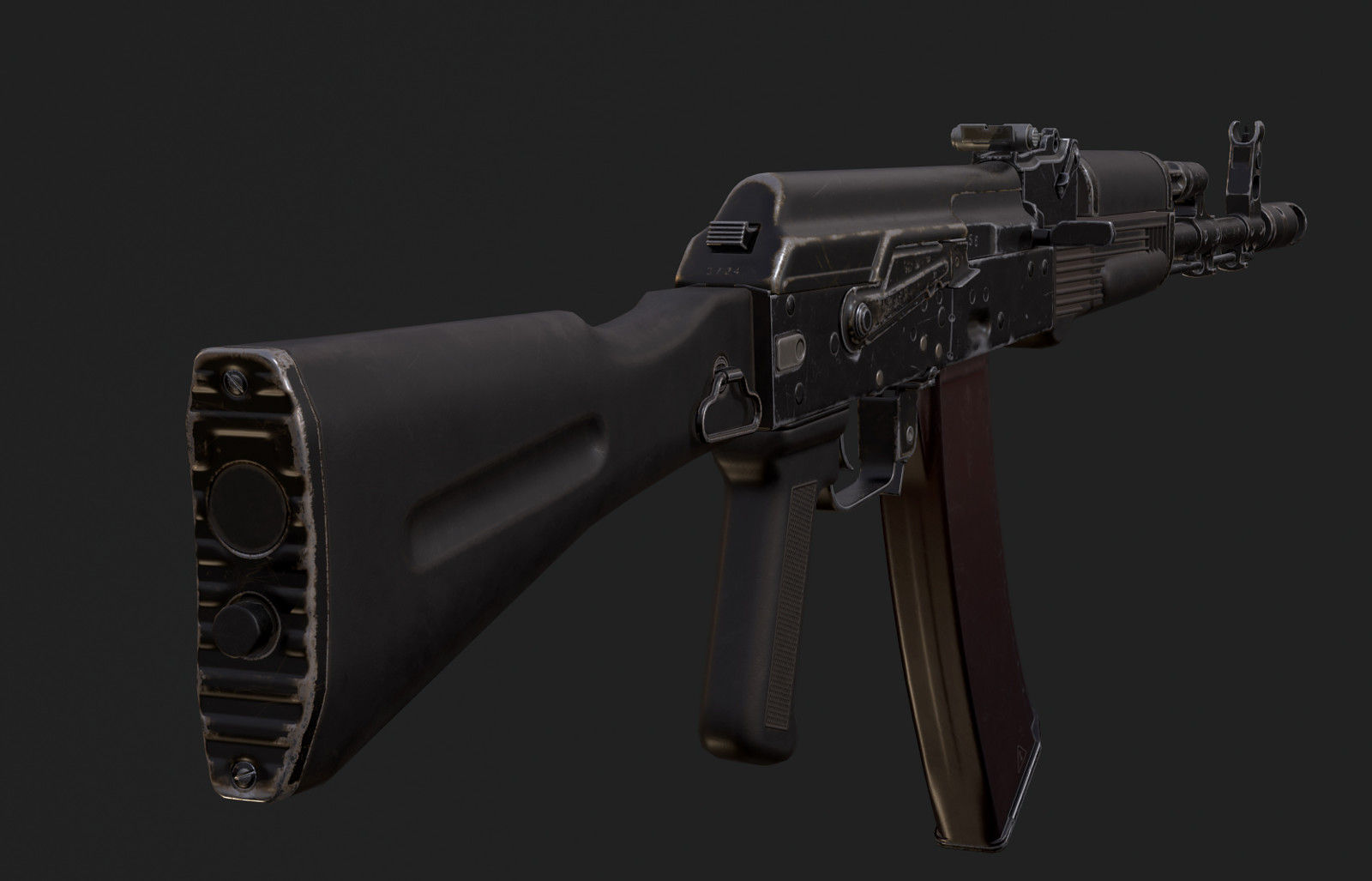 AK47. Real-time. Unity3D. Close-up 3