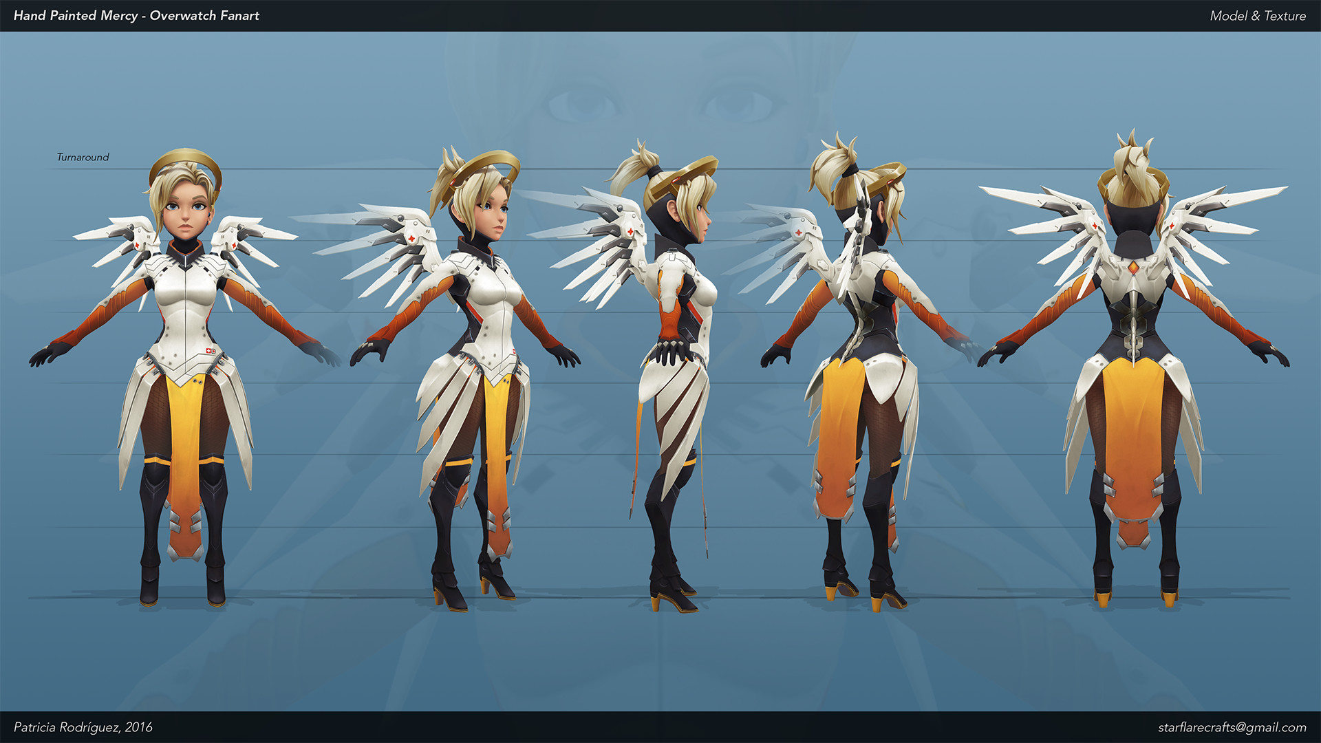 Artstation Hand Painted Mercy Overwatch Fanart Patricia