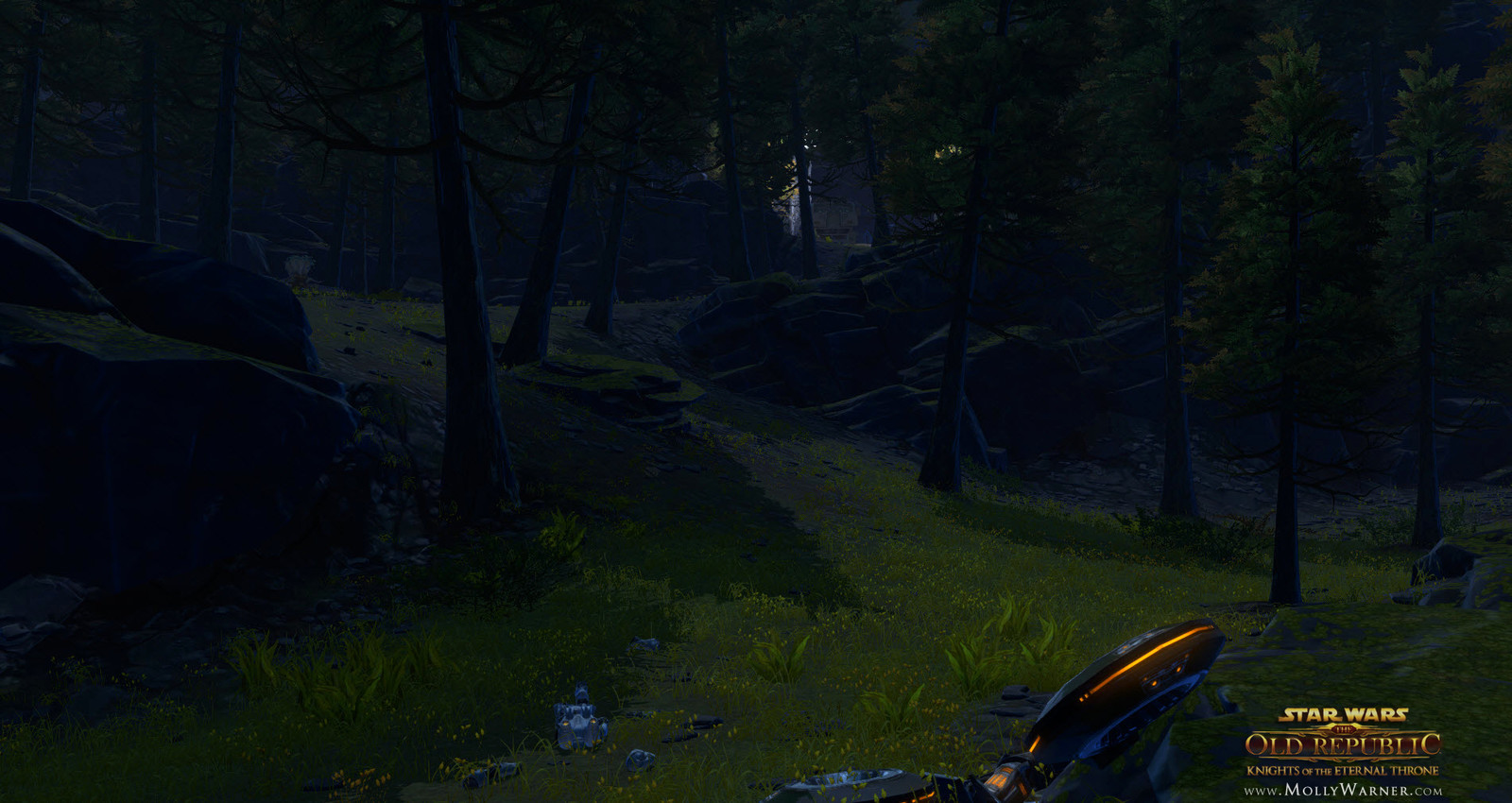 The forest around the player's ship is untouched by the Zakuulian forces