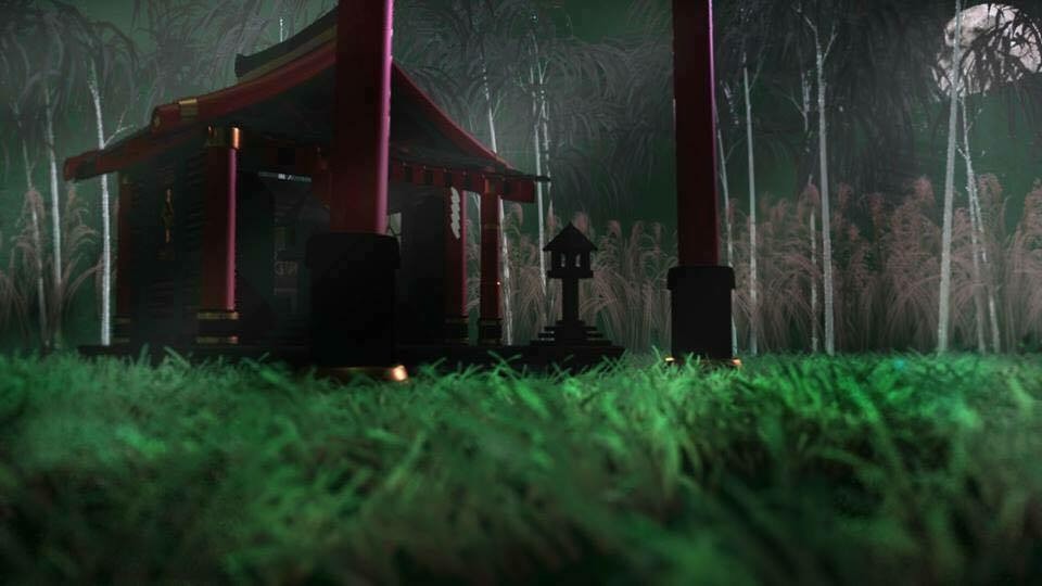 Delwyn Yee Japanese Temple In The Forest Night Delwyn Yee Japanese Temple In The Forest Night