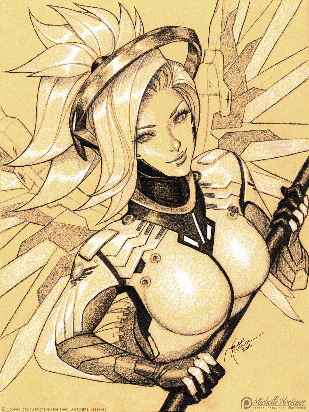 Artstation Mercy Overwatch Michelle Hoefener