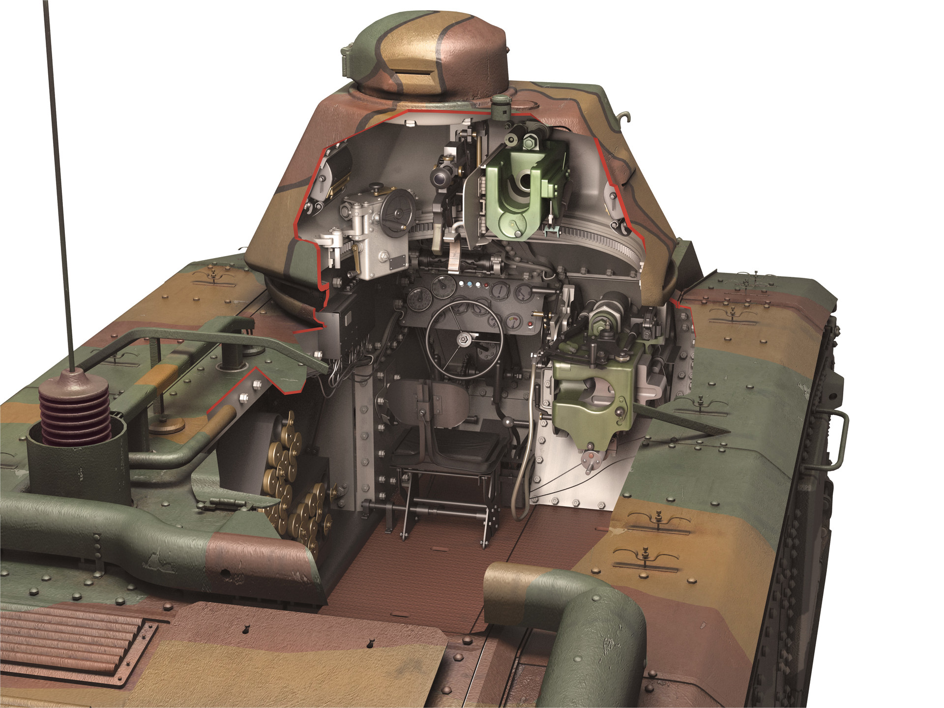 Char B1 heavy tank - Char de Bataille, a "battle tank" fighting e...