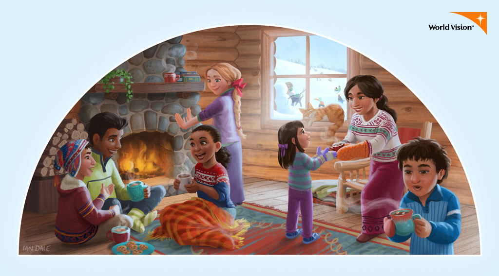 Ian Dale World Vision Christmas Card A Snowy Day