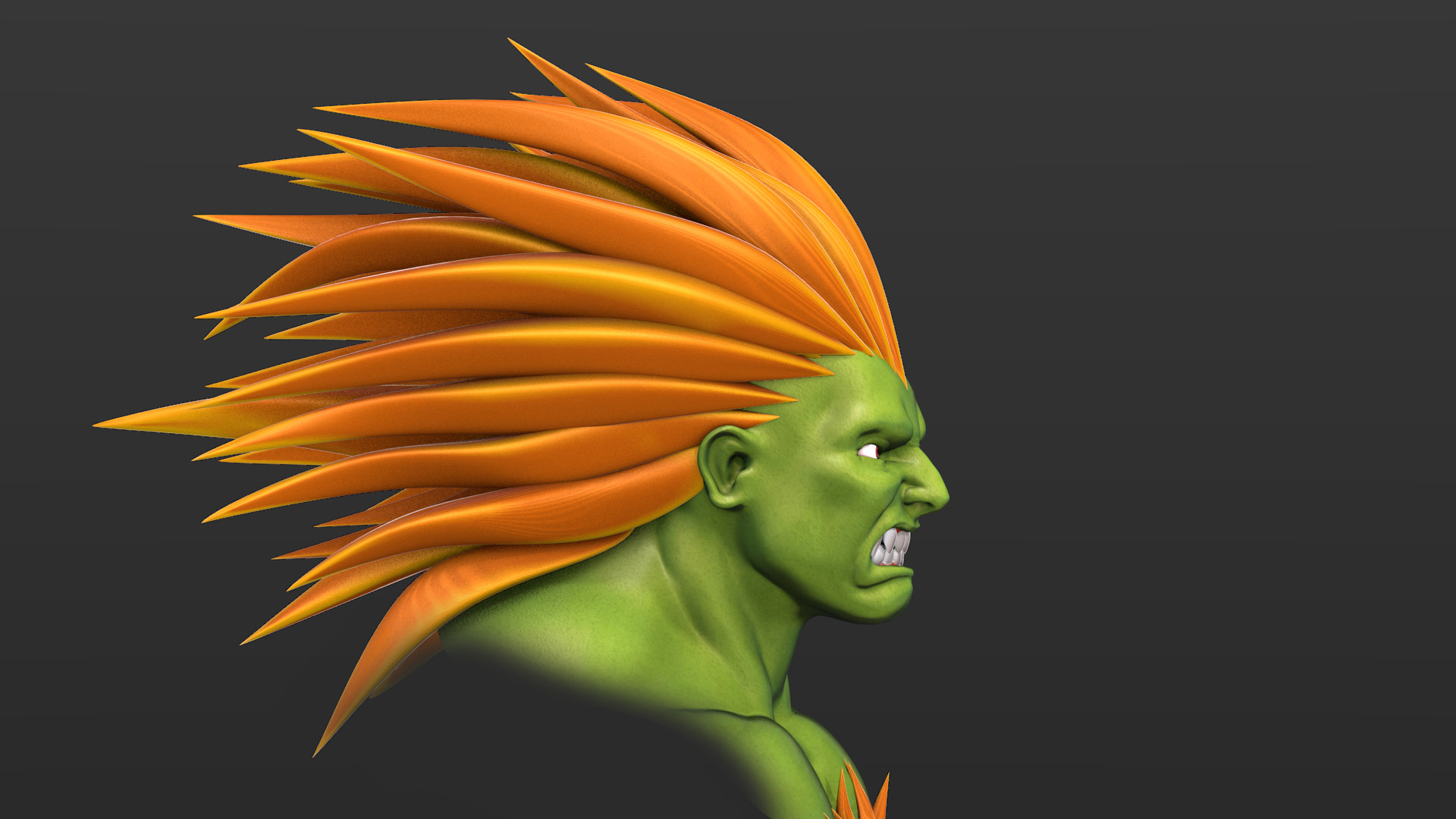 Blanka Character Concept Art, Images, Street Fighter II, Museum