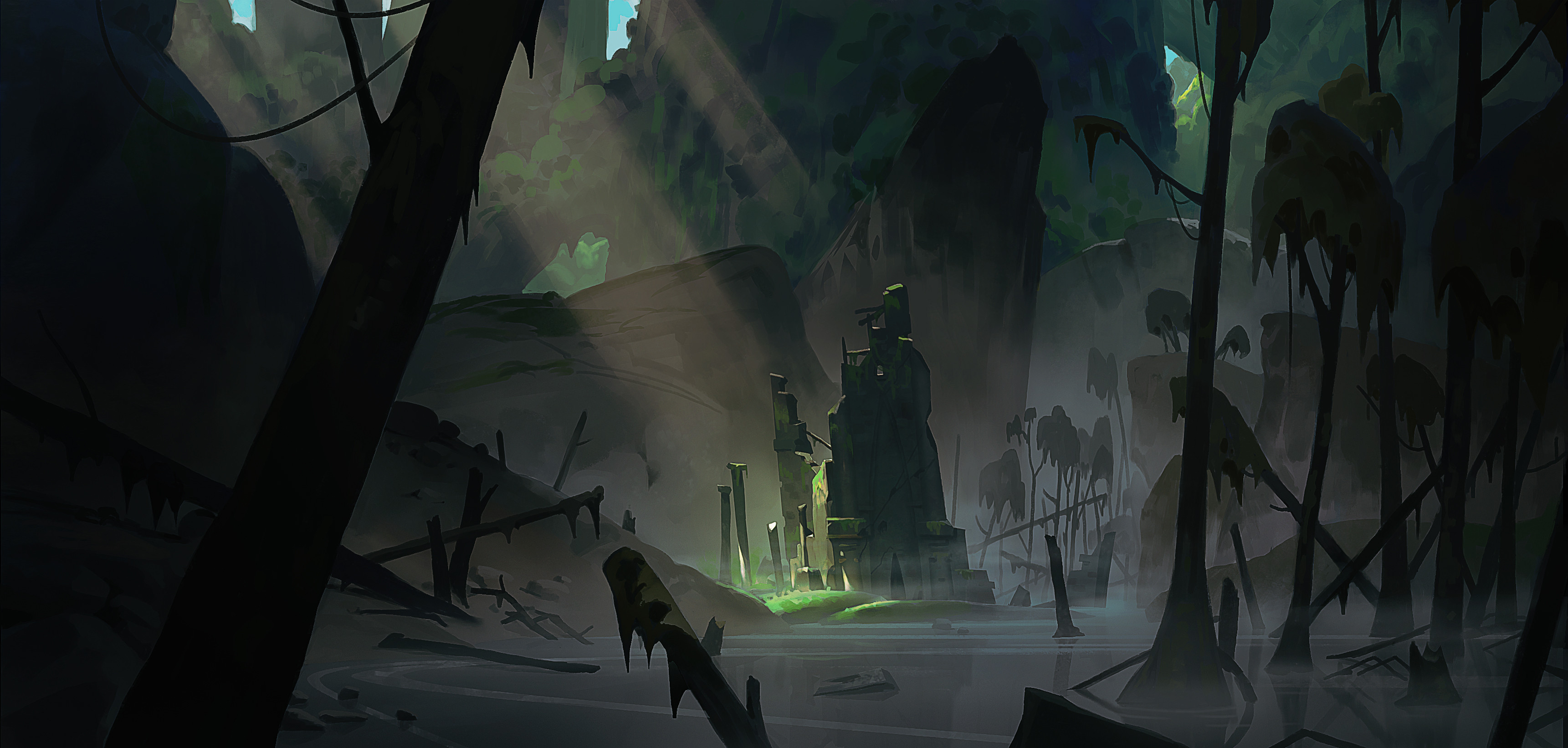 Artstation Absolver Environment Concept Art Michel Donze