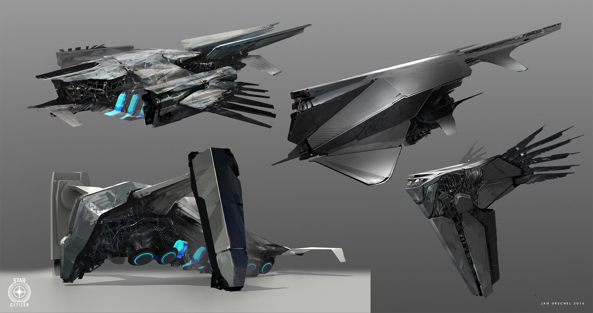ArtStation Star Citizen Esperia Prowler sketches