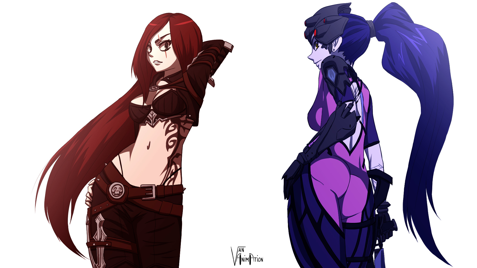 Artstation League Of Legends X Overwatch Katarina And