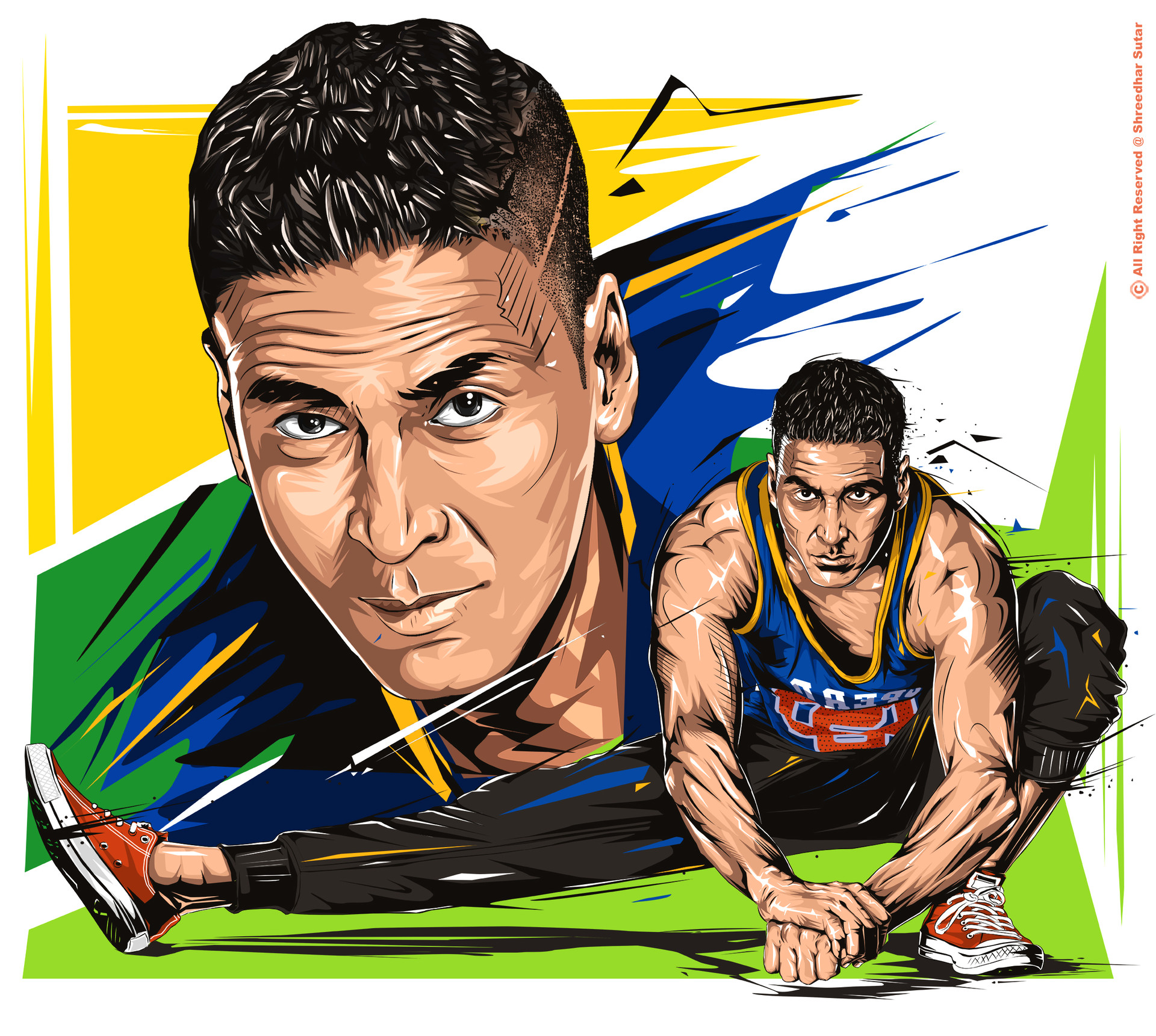ArtStation - Akshay Kumar Sport Illustration