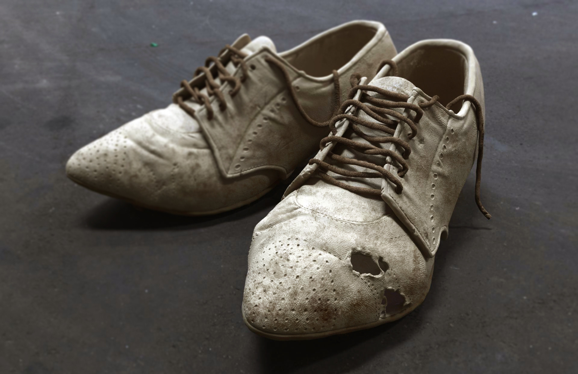 Shunzi Gao Worn Out Leather Shoes