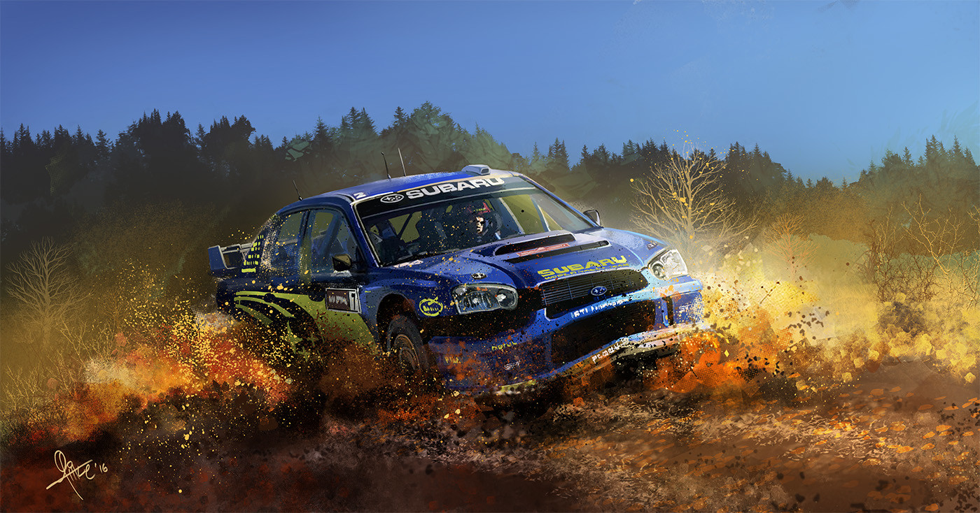 ArtStation - Rally car speed paints