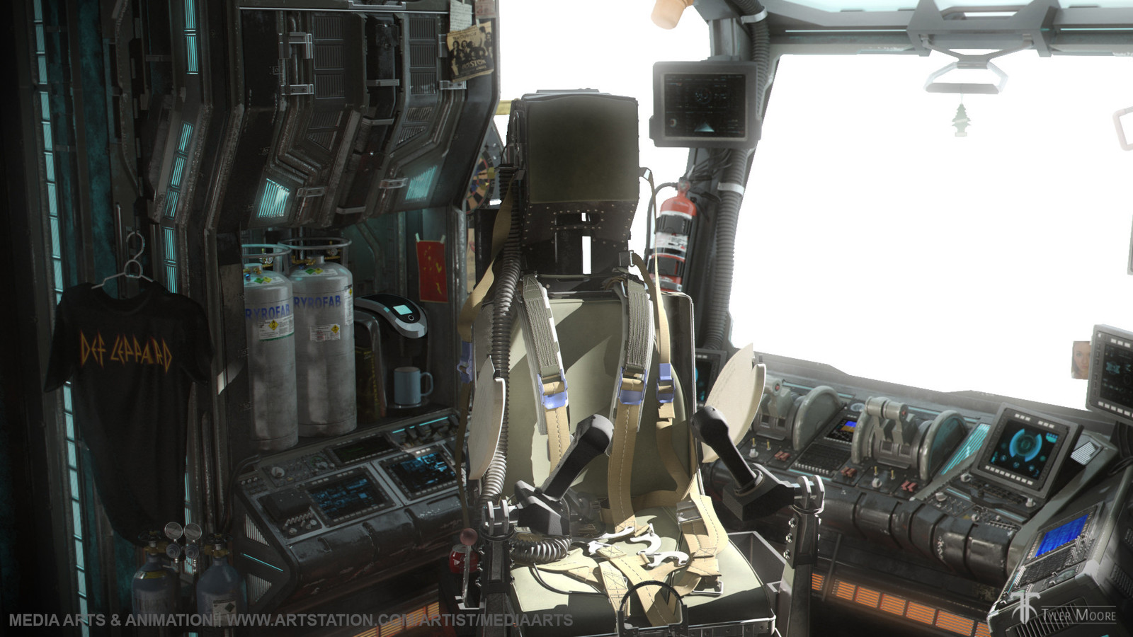 Artstation Tyler Moore Spaceship Cockpit Media Arts And Animation