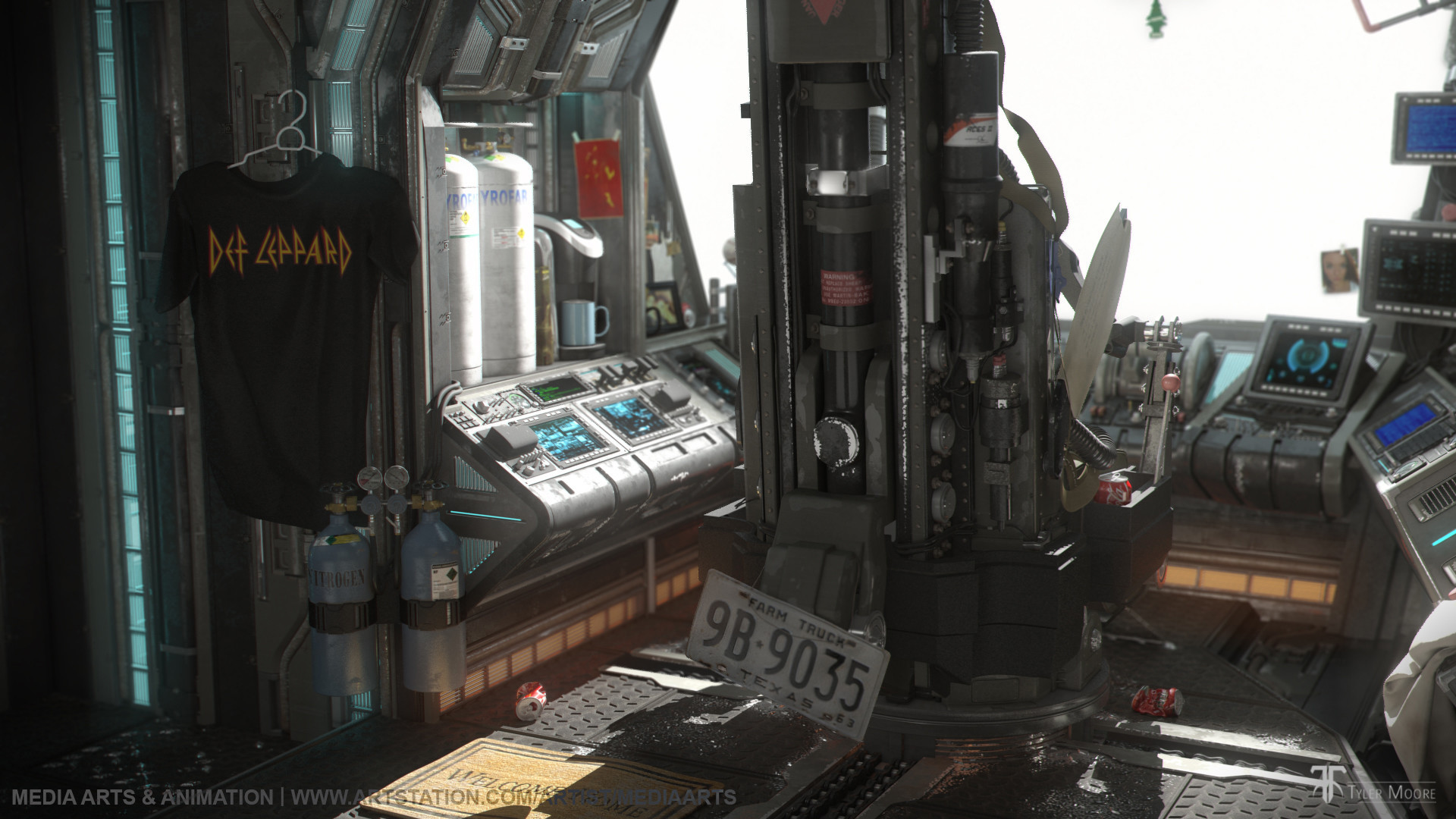 Artstation Tyler Moore Spaceship Cockpit Media Arts And Animation