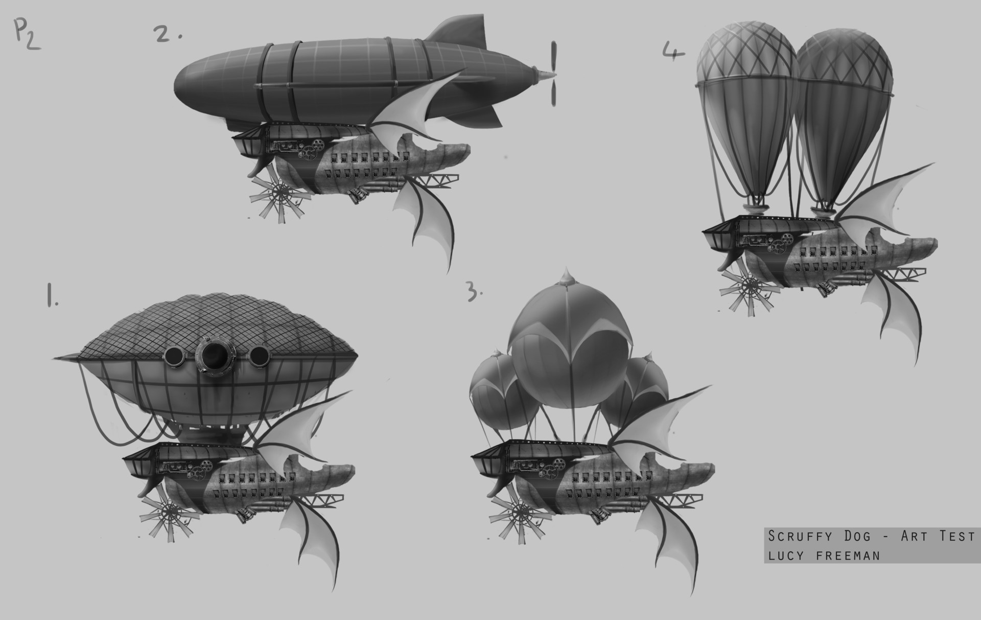 steampunk airship silhouette