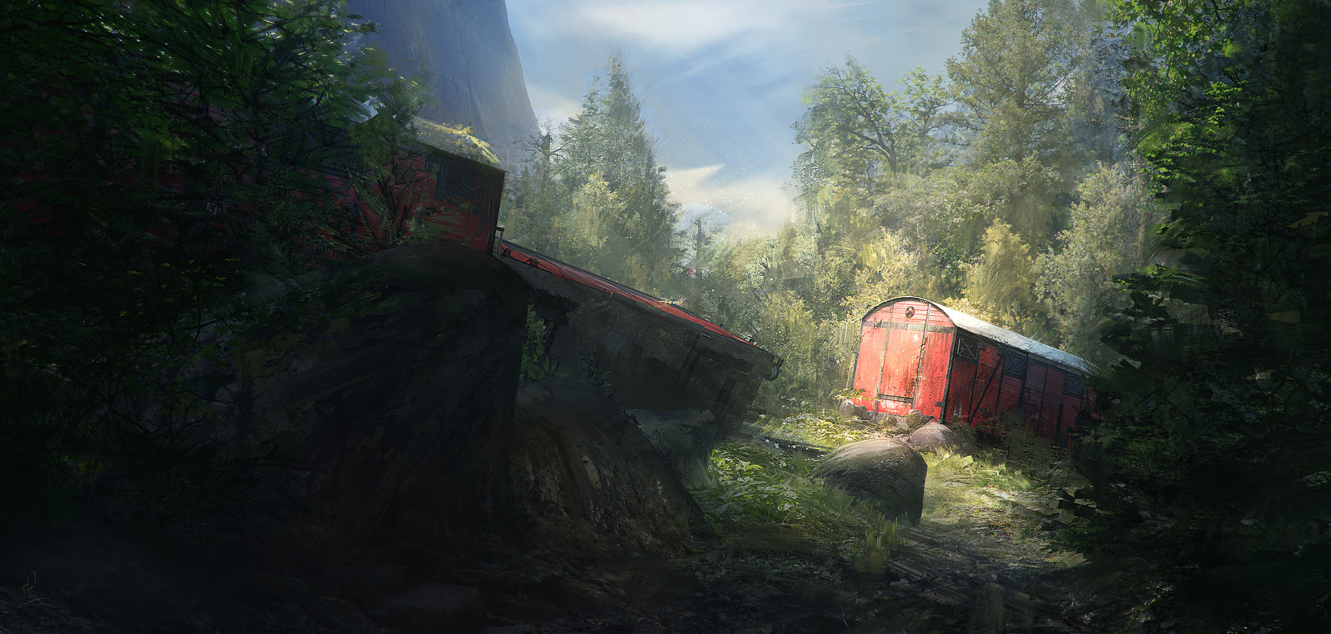 ArtStation - Little red train, Timothée MATHON