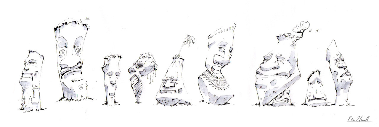 Eric Elwell Tiki Sketches Tiki tattoo totem tattoo tiki maske badass drawings tiki head tiki totem tiki art arte tribal mask tattoo. eric elwell tiki sketches