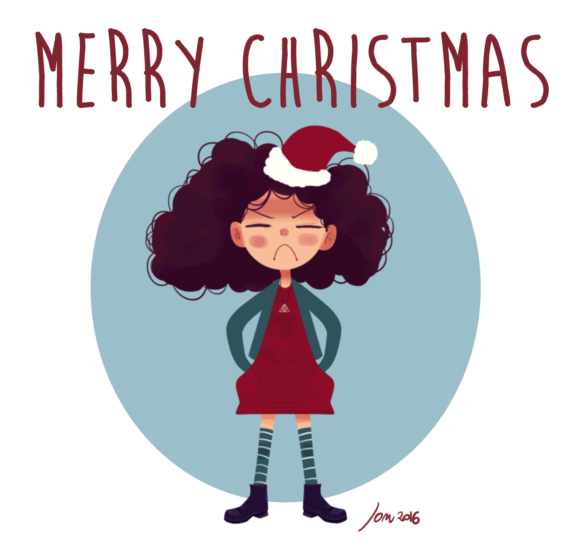 merry christmas cute cartoon