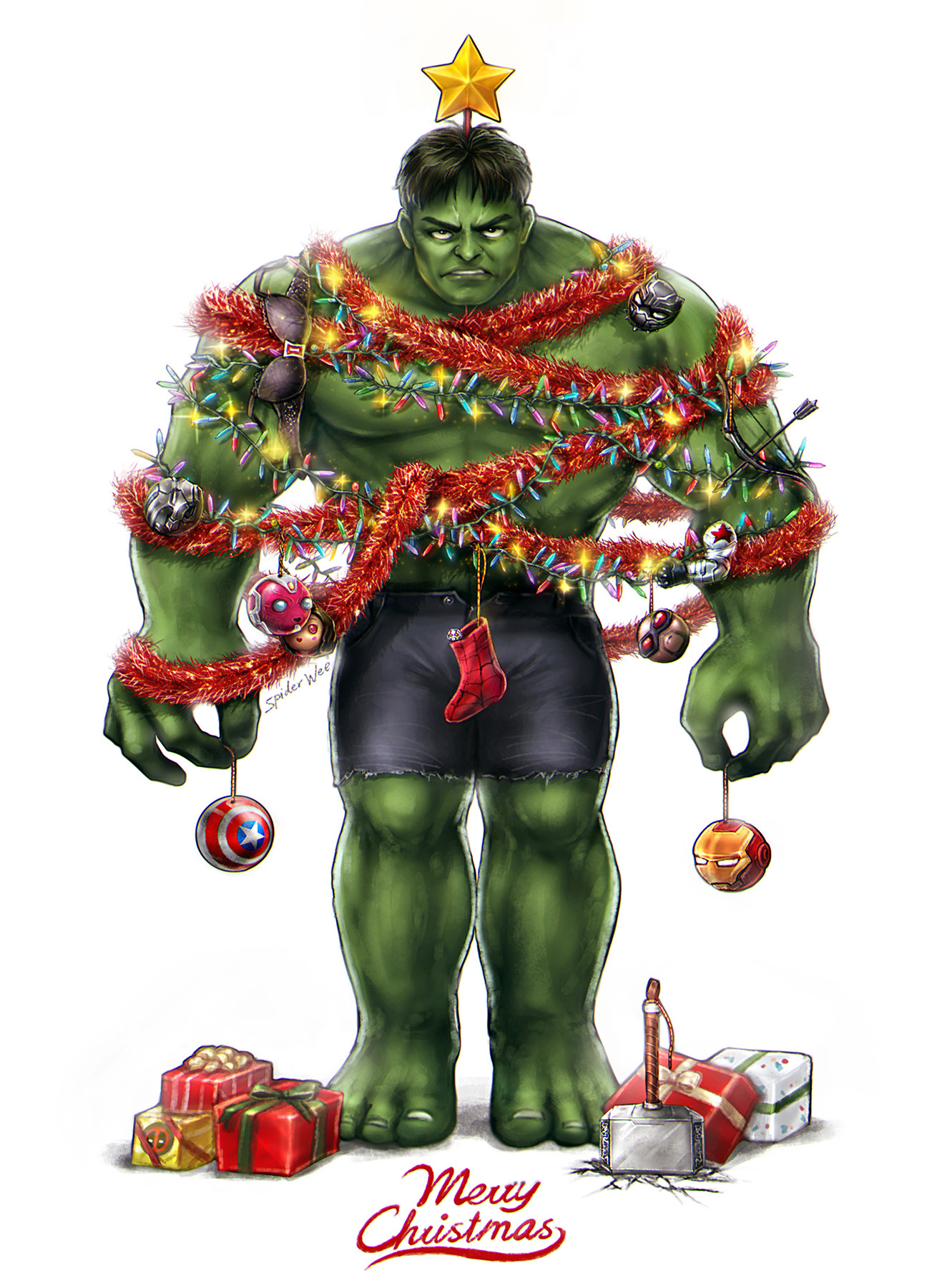 marvel christmas trees
