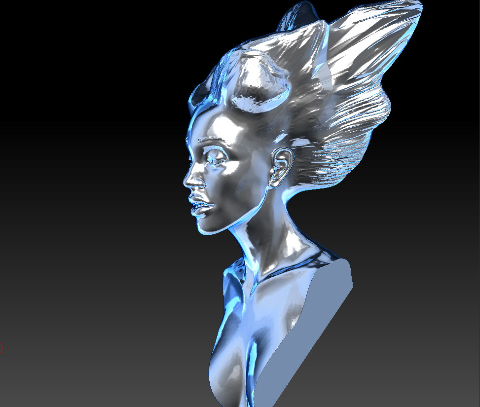 Artstation Angel Wing Haired Lady 3d Bust Ian Malcolm