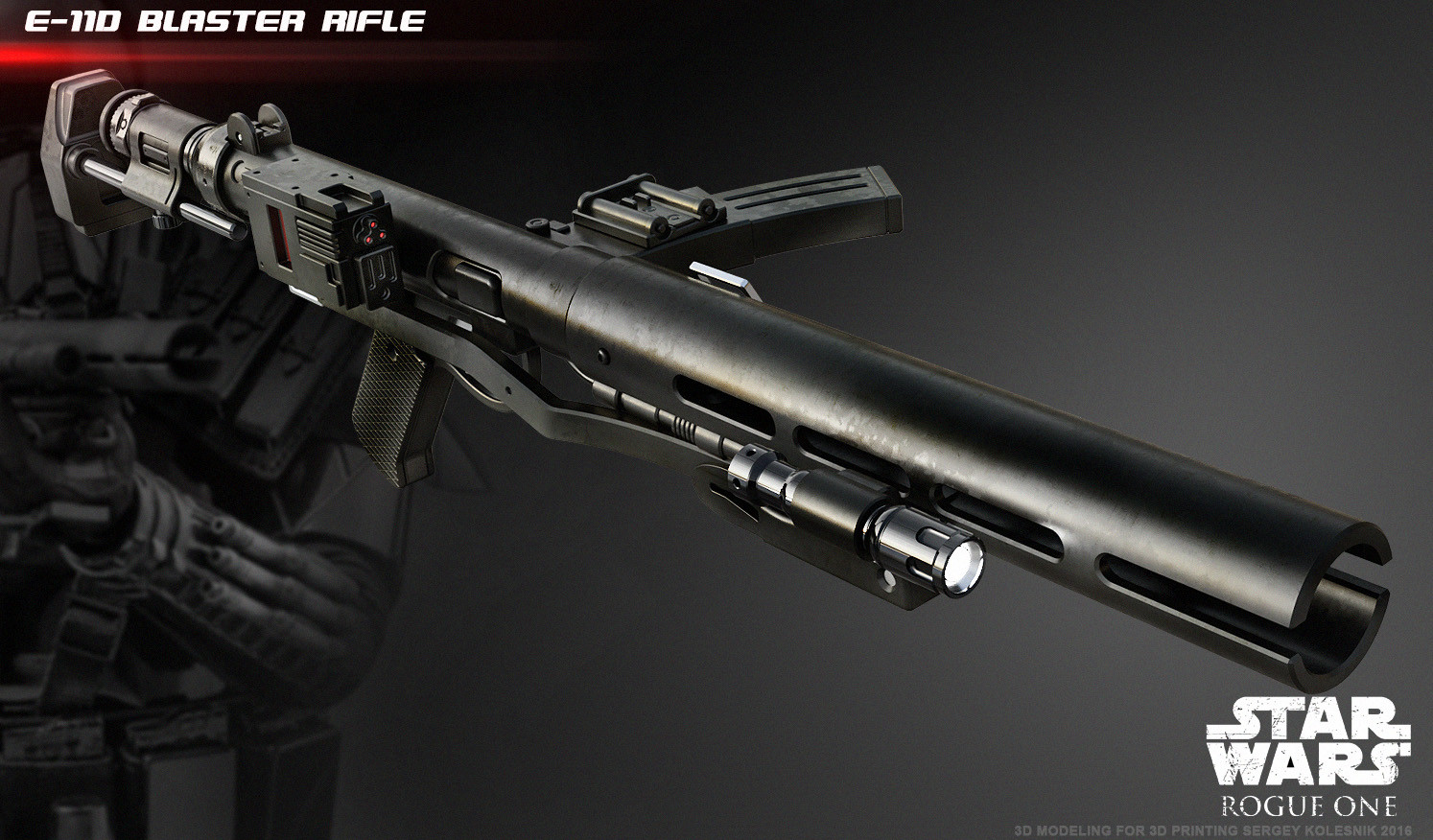 ArtStation - The E-11D blaster rifle