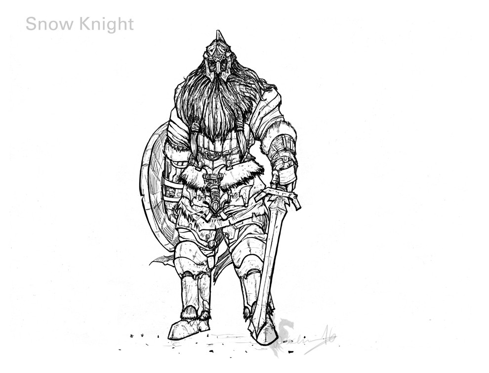 Snow Knight - Enemy Character Design