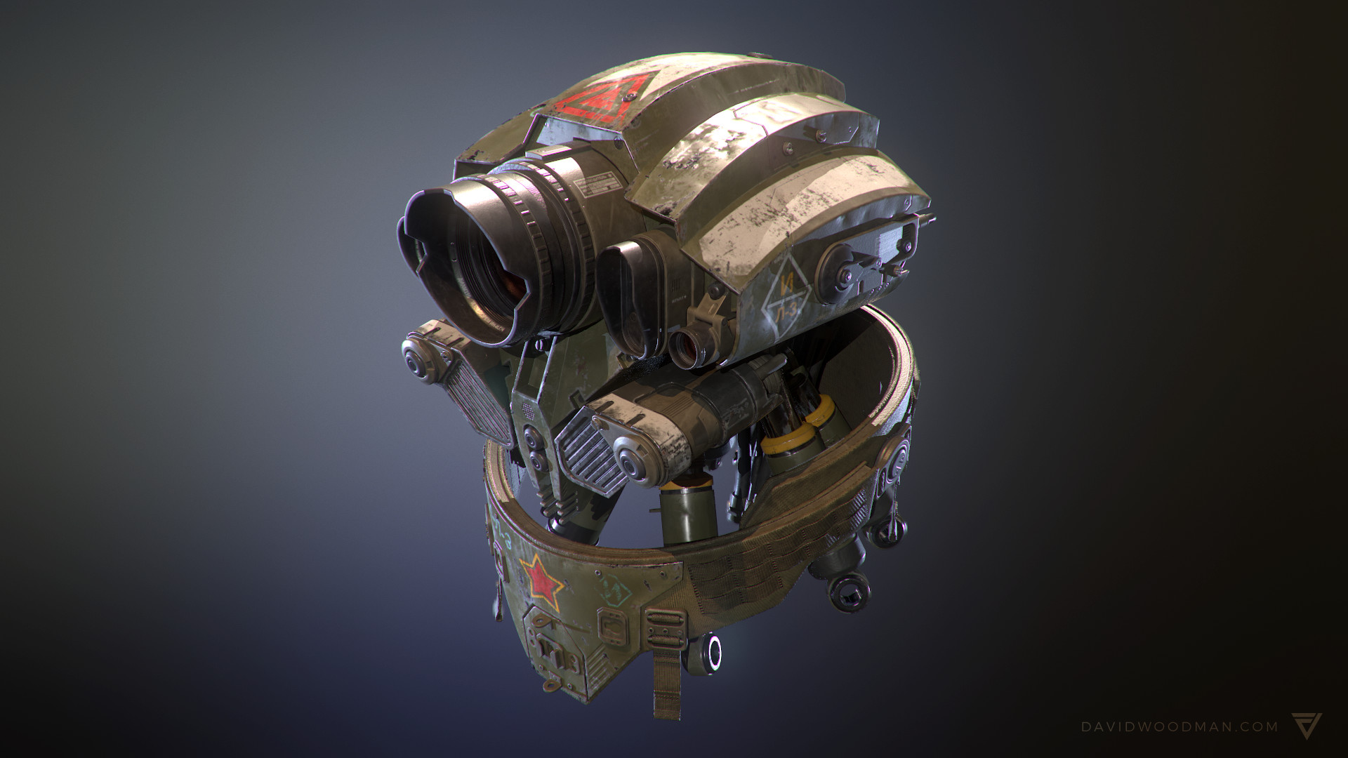 Artstation Cold War Droid Unit David Woodman