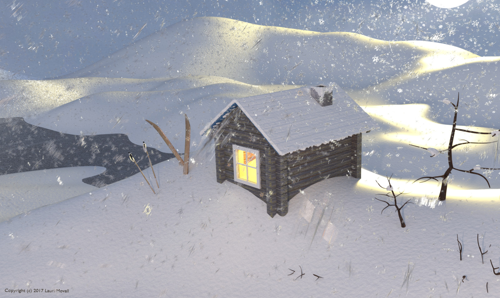 A Snowy Cottage (still image)