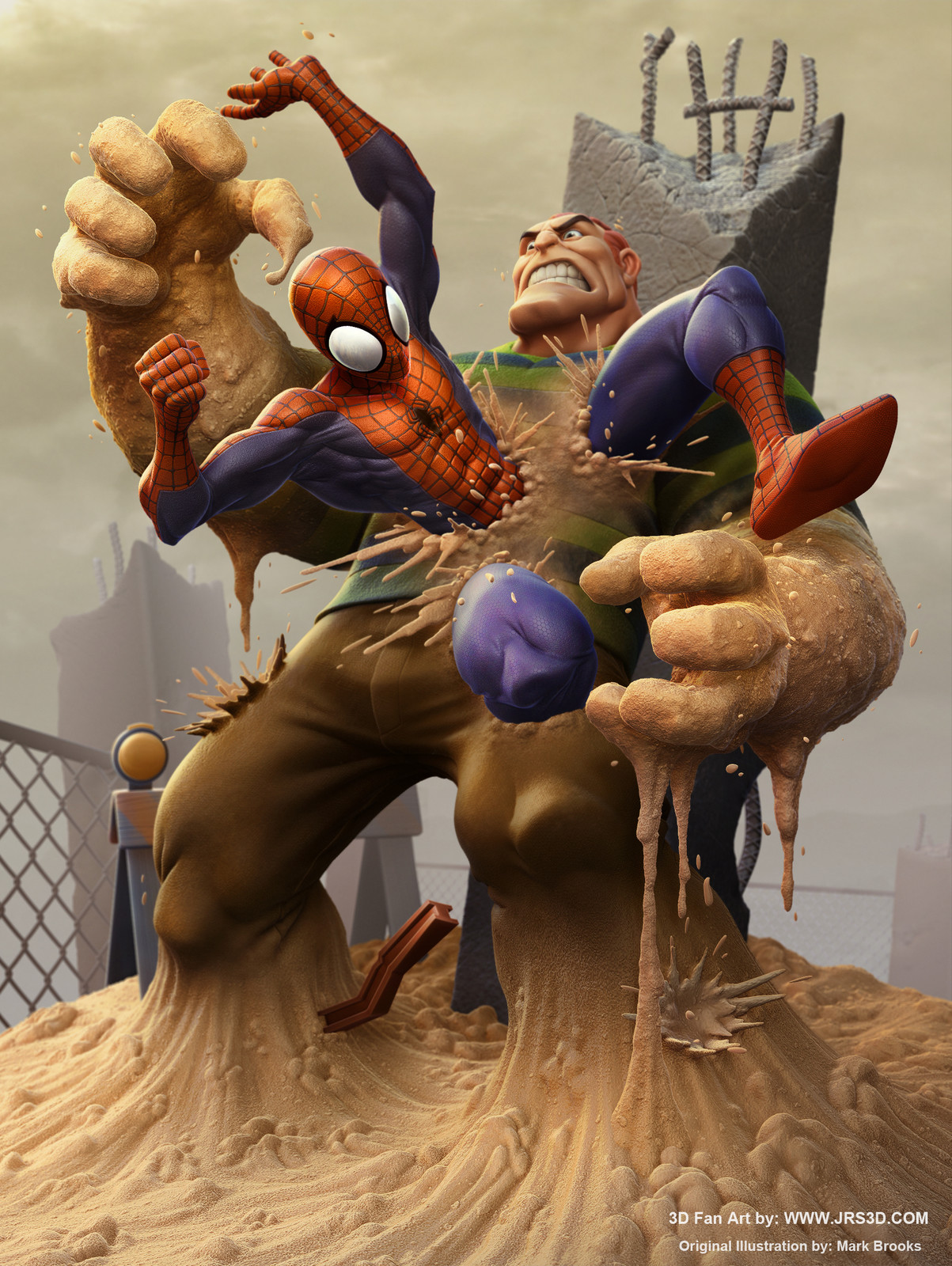 Spiderman Vs Sandman_FanArt