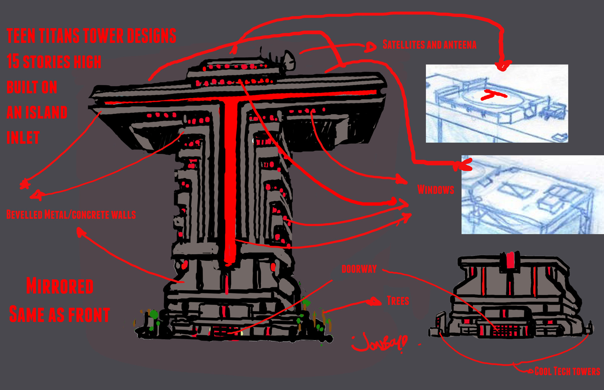 Teen Titans Tower Layout