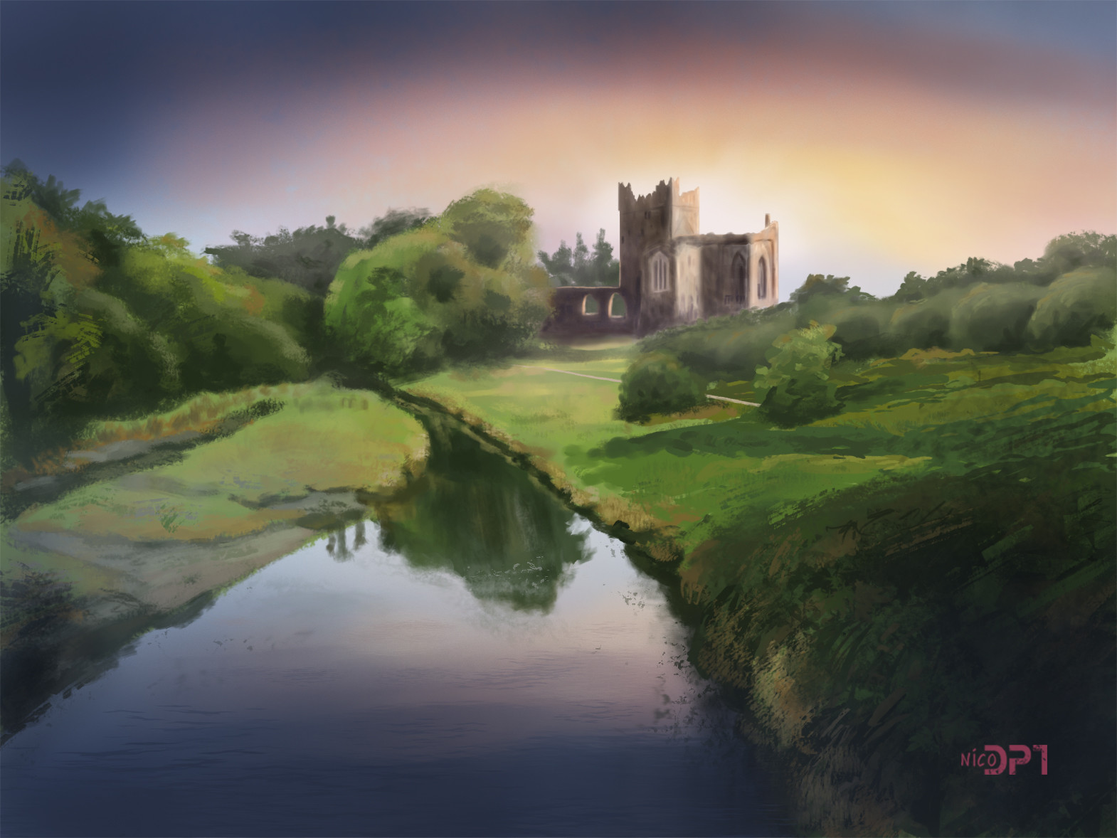 Artstation Tintern Abbey Nico De Digital Painting Tutorial