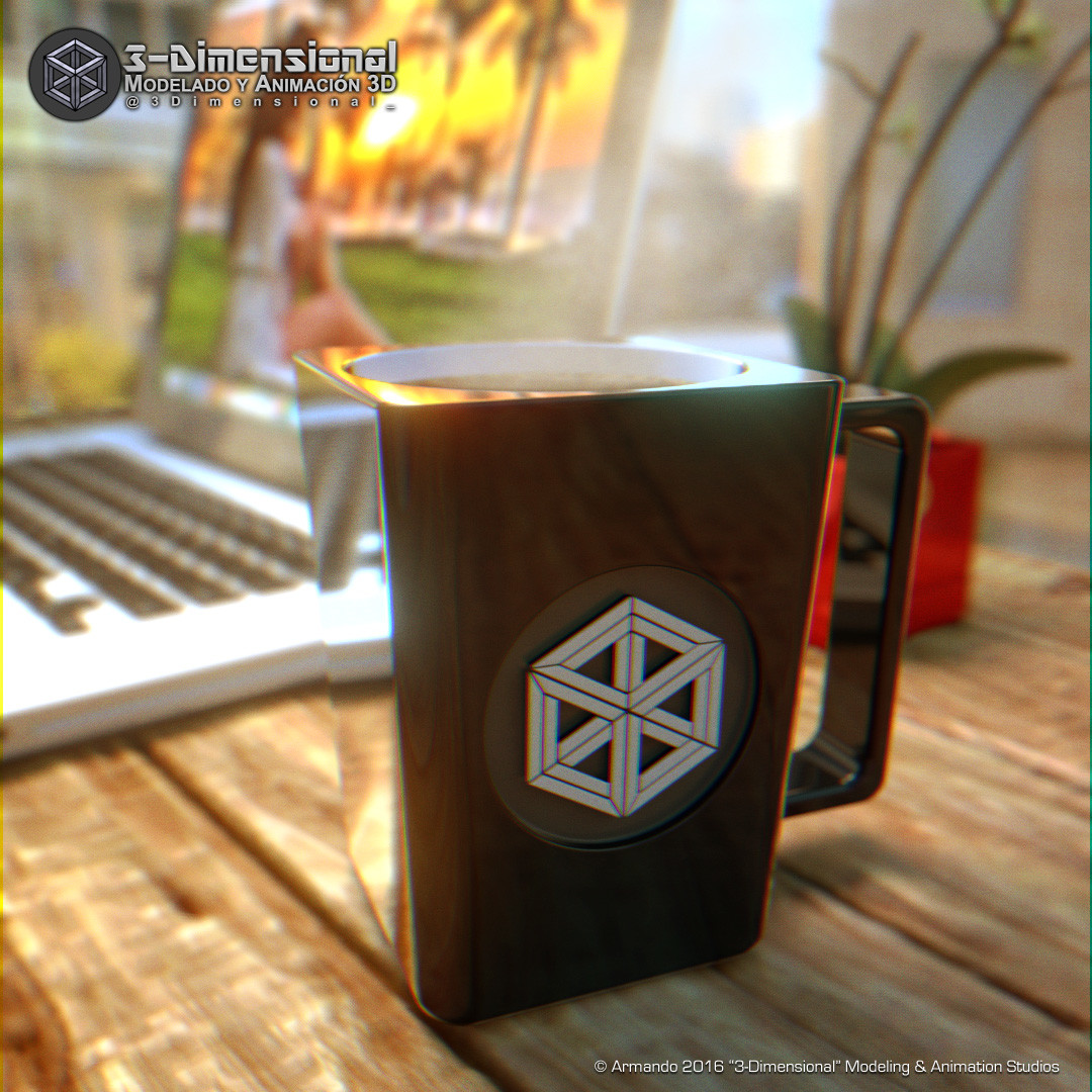 Artstation 3 Dimensional Coffee Cup Armando A Hernandez