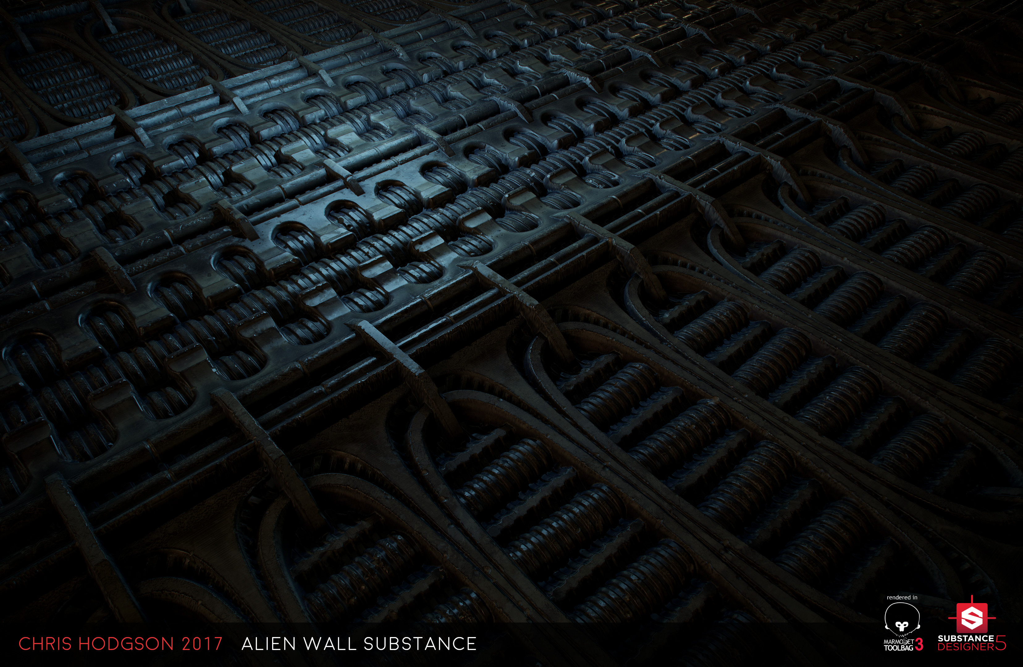 The fully procedural Alien Wall Substance Material