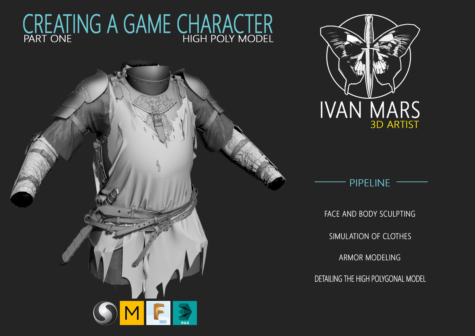 Artstation Creating A Game Character Part 1 High Poly Knife